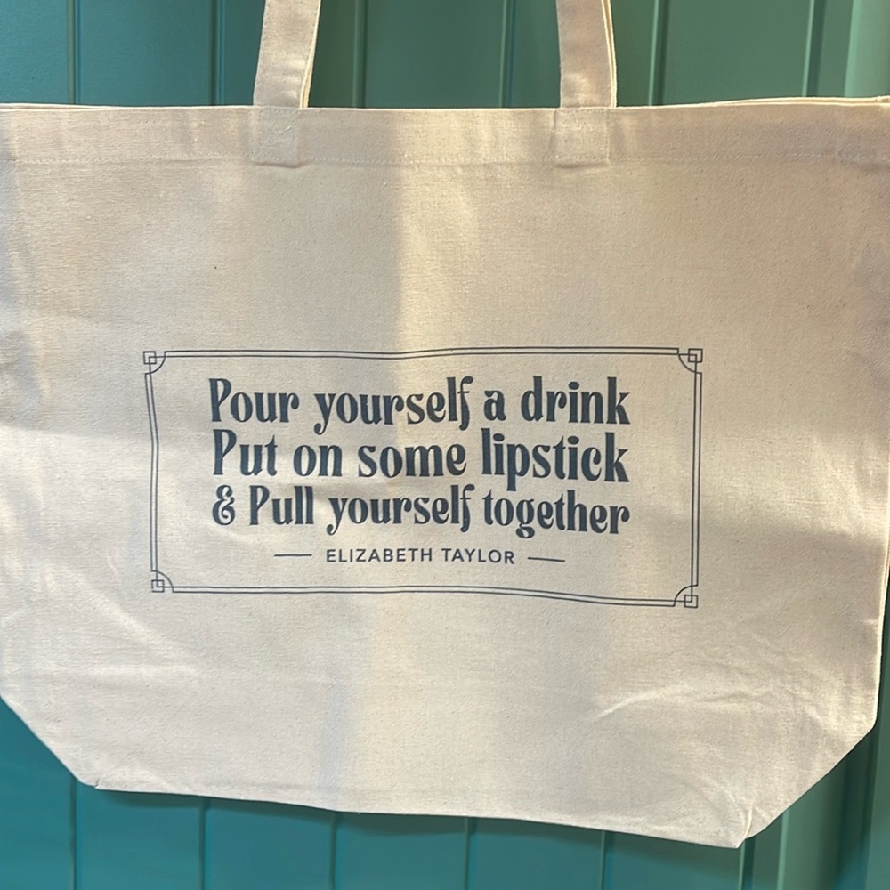 Elizabeth Taylor quote tote bag